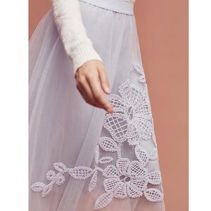 Anthropologie Maeve Tulle Fleur Du Nuit Skirt XS NWT